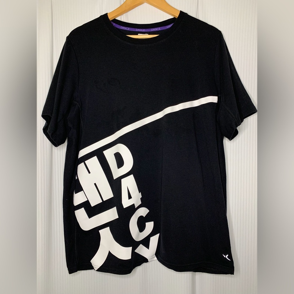 Decathlon - Black With White Printed Detail T-shirt - Medium